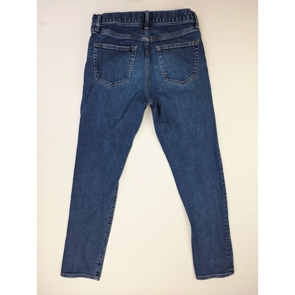 Uniqlo Size 30x32 Mens Slim Straight Mid Rise Kaihara Fabric Blue Denim Jeans - Picture 1 of 11